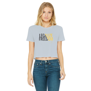 Buy light-blue Legalize Freedom Classic Women's Cropped Raw Edge T-Shirt