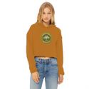 TopLobsta Retro logo Ladies Cropped Raw Edge Hoodie
