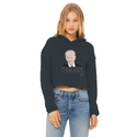 C’mon Man Biden Ladies Cropped Raw Edge Hoodie