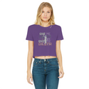 Give me Liberty Classic Women's Cropped Raw Edge T-Shirt