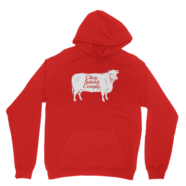 Obey. Submit. Comply. Cattle Classic Adult Hoodie