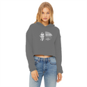 Ron Paul for Congress B&W Ladies Cropped Raw Edge Hoodie