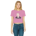 C’mon Man Biden Classic Women's Cropped Raw Edge T-Shirt