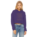 Government is the Mafia Ladies Cropped Raw Edge Hoodie