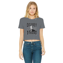 Disobey Cuomo Classic Women's Cropped Raw Edge T-Shirt