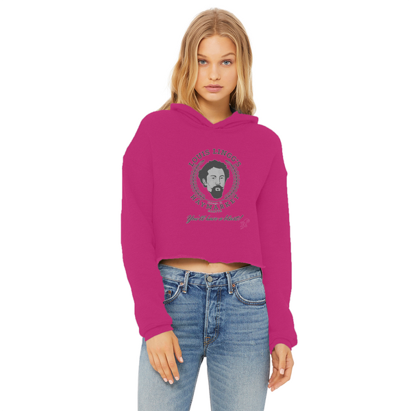Haymarket Martyr Ladies Cropped Raw Edge Hoodie