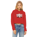 ADRENOCHROME Ladies Cropped Raw Edge Hoodie