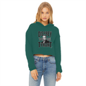 Disobey Cuomo Ladies Cropped Raw Edge Hoodie