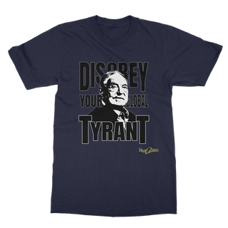 Buy navy Disobey Soros Classic Adult T-Shirt