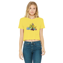 Lobsta Origins Classic Women's Cropped Raw Edge T-Shirt