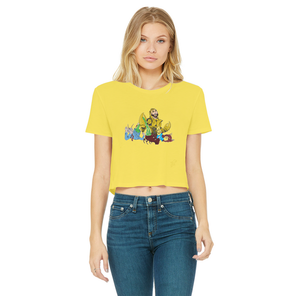 Lobsta Origins Classic Women's Cropped Raw Edge T-Shirt