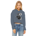 Wear the Mask Ladies Cropped Raw Edge Hoodie