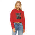 Disobey Cuomo Ladies Cropped Raw Edge Hoodie