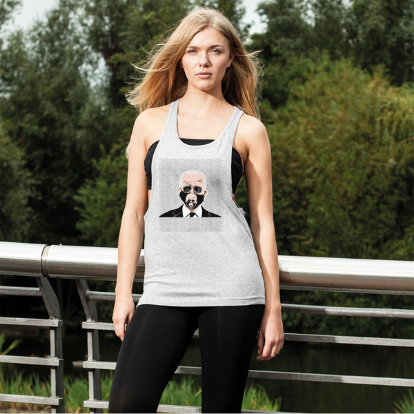 Mask-ception Biden Women's Loose Racerback Tank Top