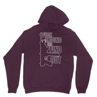 Buy burgundy Fuck Around and Find Out Classic Adult Hoodie