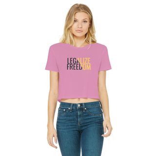 Buy azalea Legalize Freedom Classic Women's Cropped Raw Edge T-Shirt