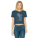 Fuck Around and Find Out Classic Women's Cropped Raw Edge T-Shirt
