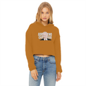 ADRENOCHROME Ladies Cropped Raw Edge Hoodie