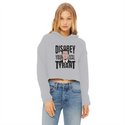 Disobey Newsome Ladies Cropped Raw Edge Hoodie