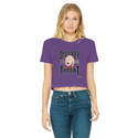 Disobey Your Global Tyrant Hillary Classic Women's Cropped Raw Edge T-Shirt