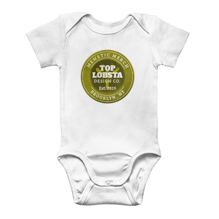 Buy white TopLobsta Retro logo Classic Baby Onesie Bodysuit