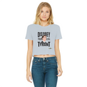 Disobey Your Global Tyrant Trudeau Classic Women's Cropped Raw Edge T-Shirt