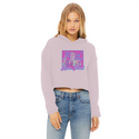 High on Liberty RP Ladies Cropped Raw Edge Hoodie