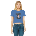 Disobey Your Global Tyrant Trudeau Classic Women's Cropped Raw Edge T-Shirt