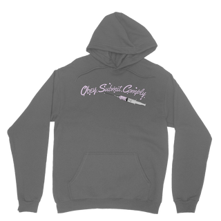 Buy dark-grey Obey. Submit. Comply. Vaccine Classic Adult Hoodie