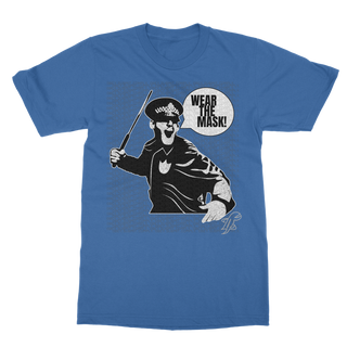Buy royal-blue Wear the Mask Classic Adult T-Shirt