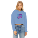 Okay Bundle-o-sticks Ladies Cropped Raw Edge Hoodie