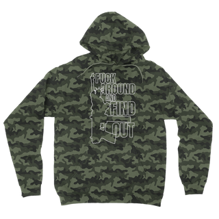 Buy green-camo Fuck Around and Find Out Camouflage Adult Hoodie