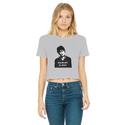 Ghislaine Didn't Classic Women's Cropped Raw Edge T-Shirt