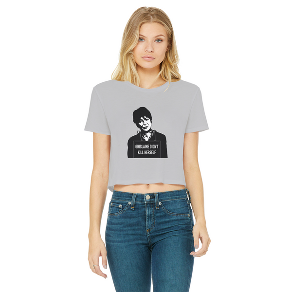Ghislaine Didn't Classic Women's Cropped Raw Edge T-Shirt
