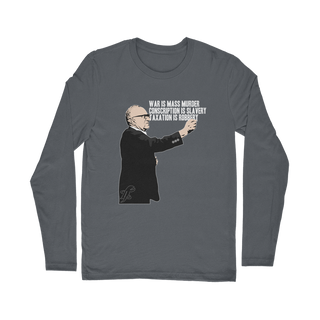 Buy dark-grey Taxation is Robbery Rothbard Classic Long Sleeve T-Shirt