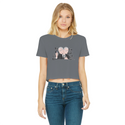 They Lie Classic Women's Cropped Raw Edge T-Shirt