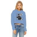 Wear the Mask Ladies Cropped Raw Edge Hoodie