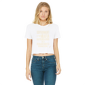 Government is the Mafia Classic Women's Cropped Raw Edge T-Shirt