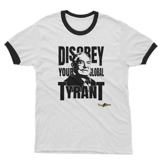 Disobey Soros Adult Ringer T-Shirt