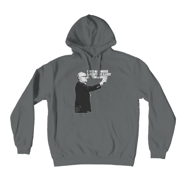 Taxation is Robbery Rothbard B&W Premium Adult Hoodie