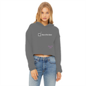None of the Above Ladies Cropped Raw Edge Hoodie