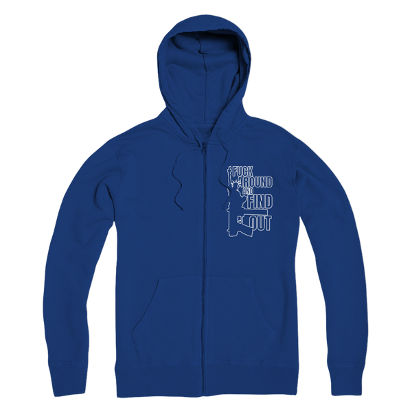 Fuck Around and Find Out Premium Adult Zip Hoodie