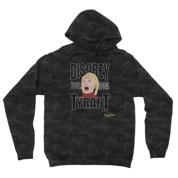 Disobey Your Global Tyrant Hillary Camouflage Adult Hoodie