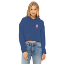 Obey. Submit. Comply. Ice cream Ladies Cropped Raw Edge Hoodie