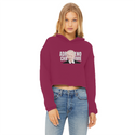 ADRENOCHROME Ladies Cropped Raw Edge Hoodie