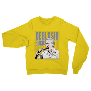 Buy yellow DiBlasio Sucks Classic Adult Sweatshirt