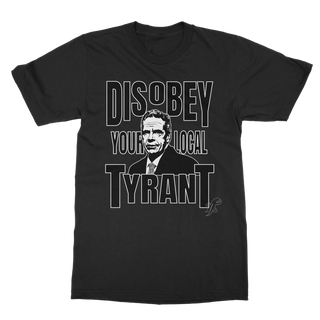 Buy black Disobey Cuomo Classic Adult T-Shirt