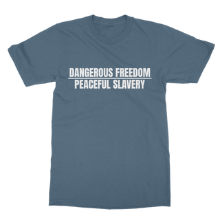 Buy indigo-blue Dangerous Freedom Classic Adult T-Shirt