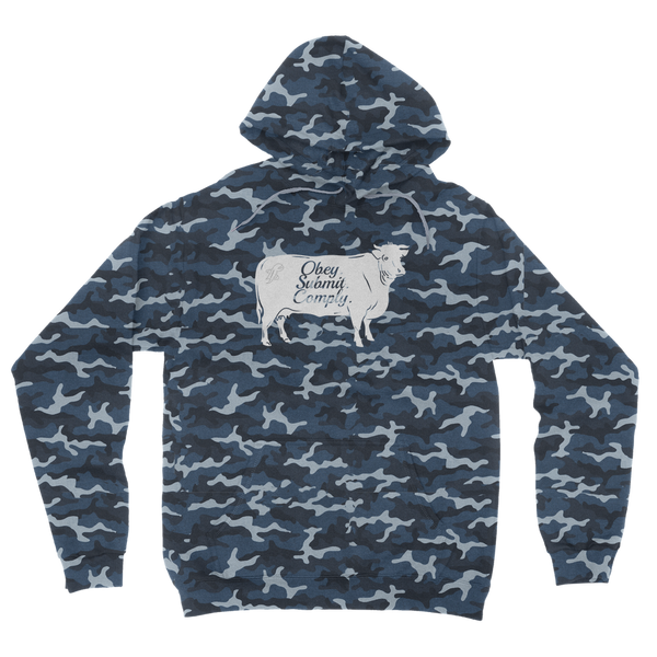 Obey. Submit. Comply. Cattle Camouflage Adult Hoodie
