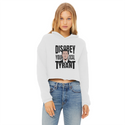 Disobey Newsome Ladies Cropped Raw Edge Hoodie